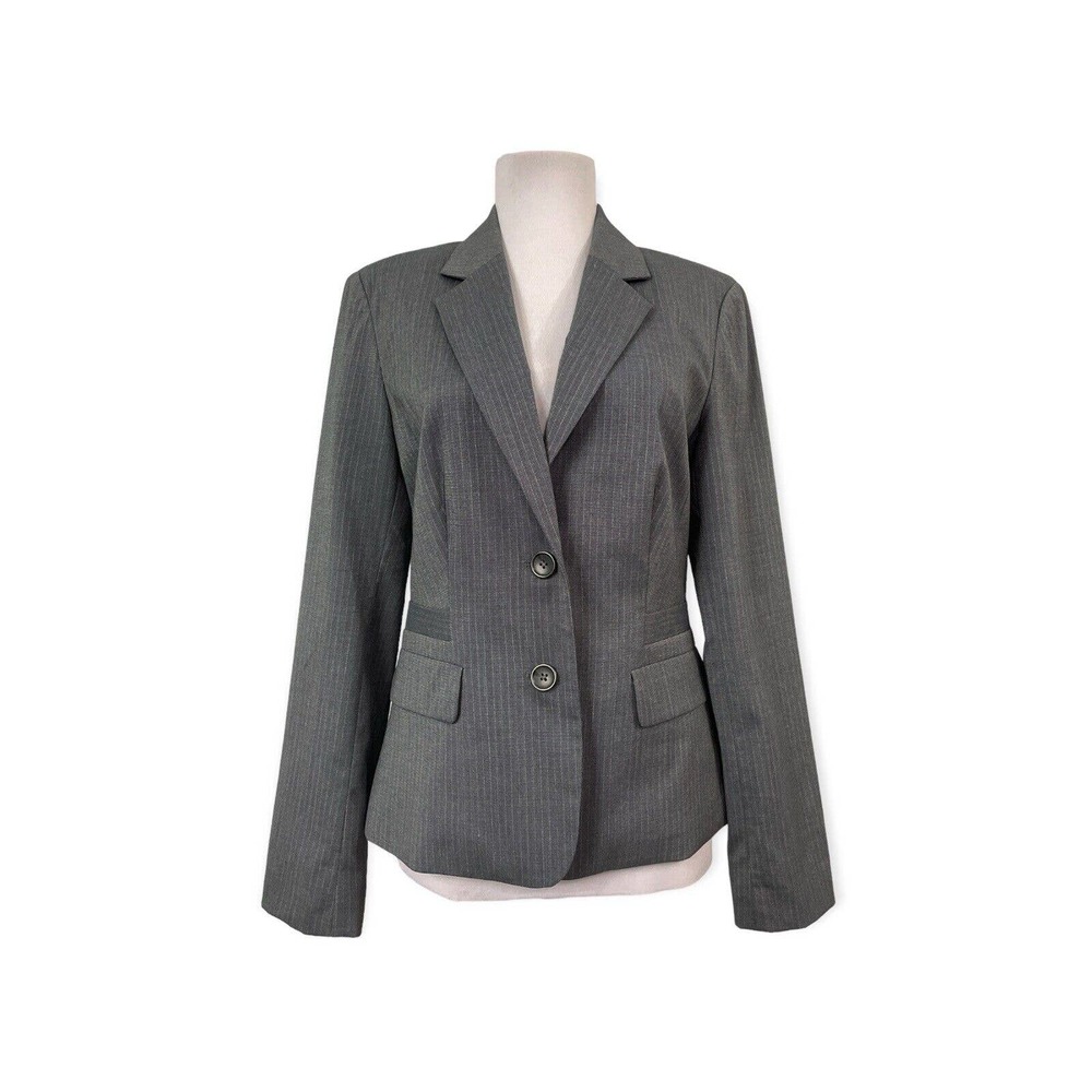 Banana Republic Women's Size 10 Suit Blazer Jacket Gray Striped
